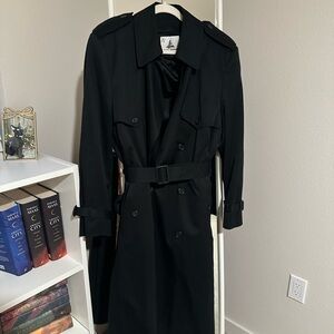 90’s Vintage Black Trench Coat